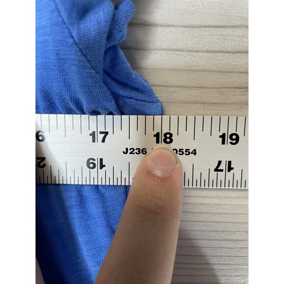 J.Crew Shirt Womens Medium Blue Vintage Cotton Slub Crewneck Short Sleeve Tee - Picture 5 of 7